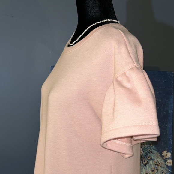 Loft Size S Pink Flutter Sleeve Dress - Picture 4 of 12